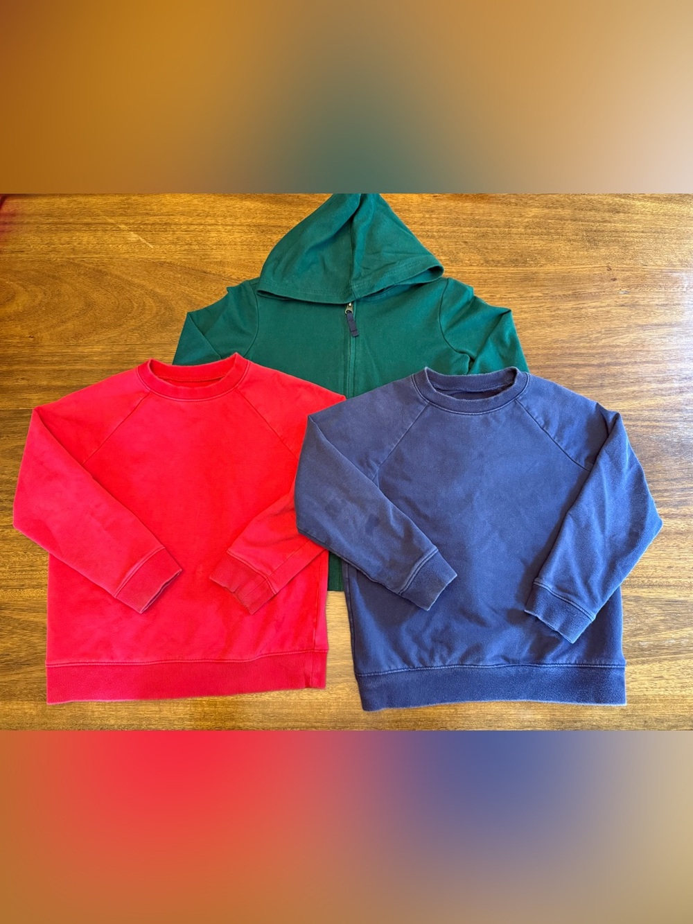 Primary Brand Kids Sweatshirt Bundle - Red, Navy & Green Size 6/7